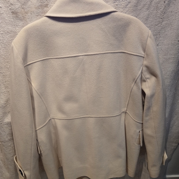 Lovely polar white wool p-coat sz 22 - Picture 2 of 3